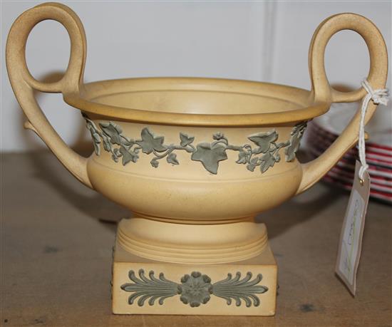 Wedgwood canework Kantharos vase